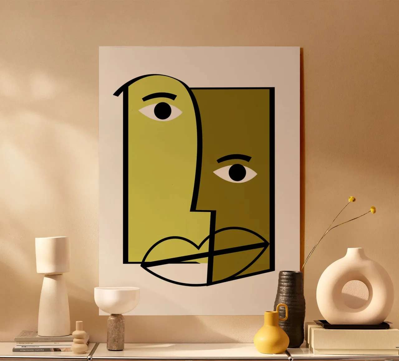 Abstract human faces plexiglass da LisaArtes