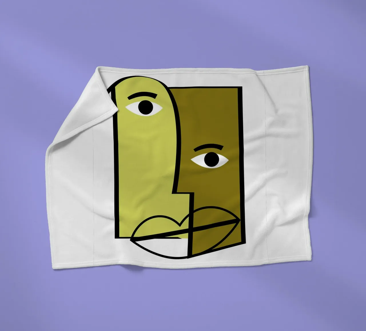 Abstract human faces coperta in pile da LisaArtes