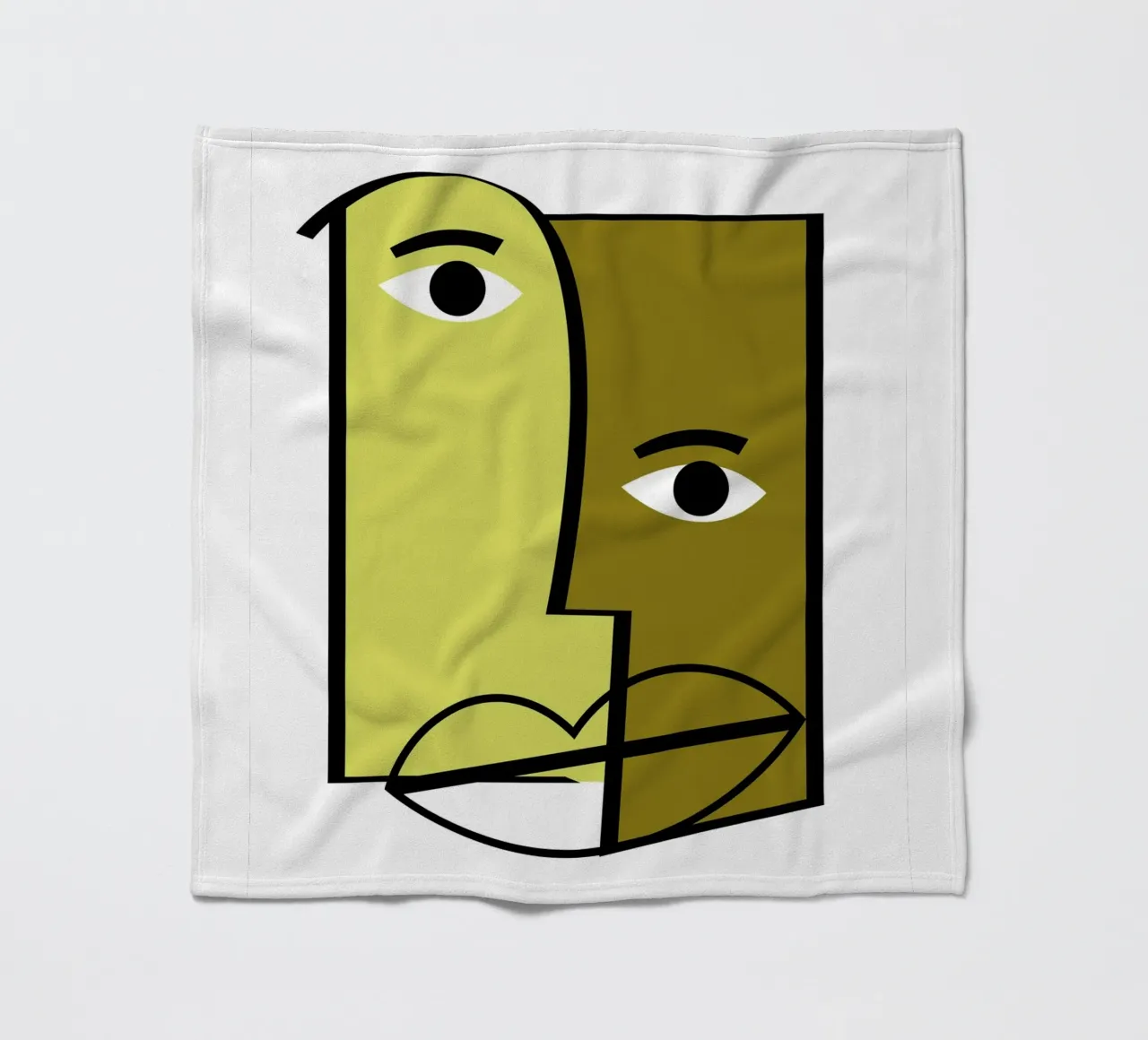 Abstract human faces coperta in pile da LisaArtes