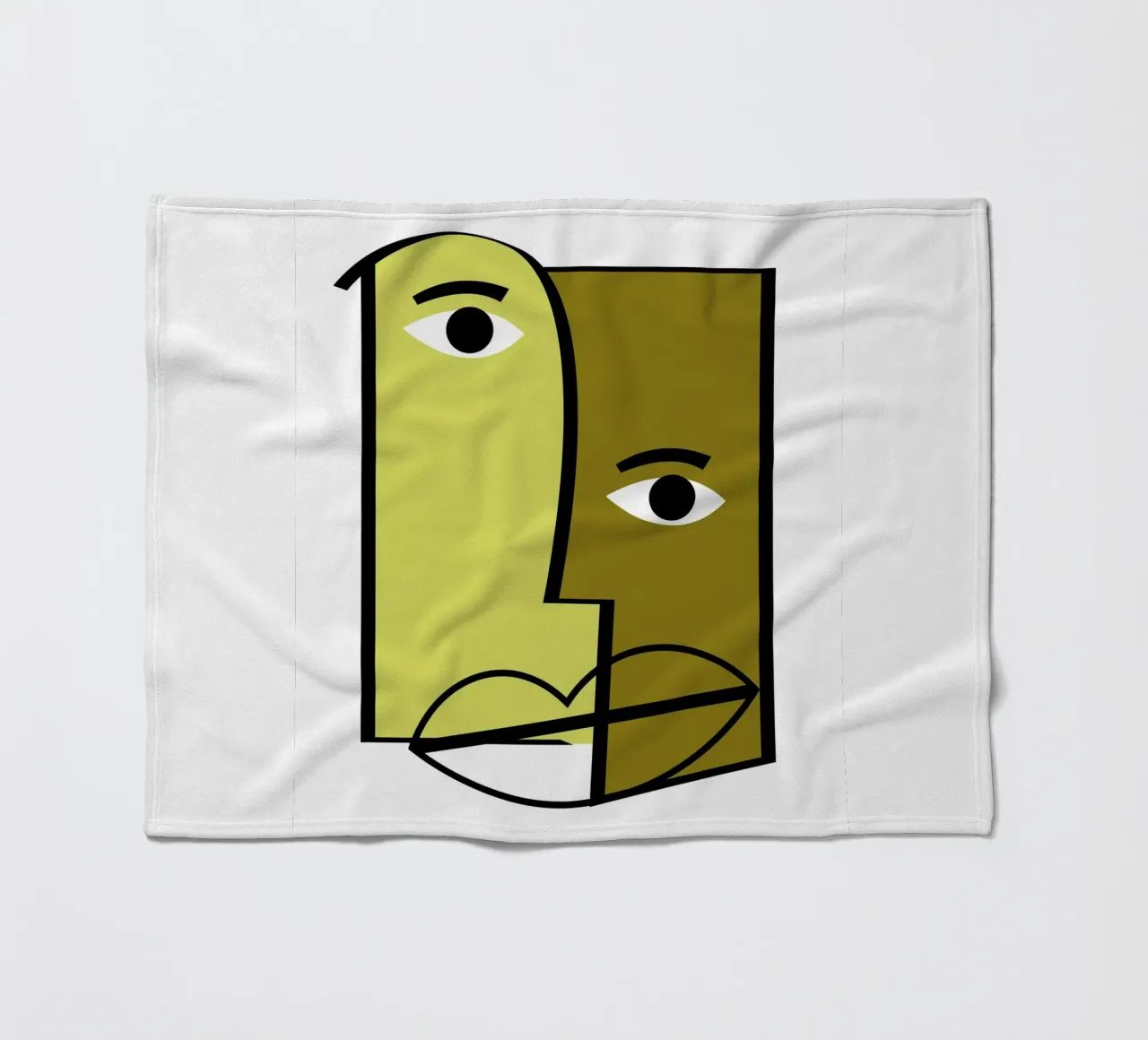 Abstract human faces coperta in pile da LisaArtes