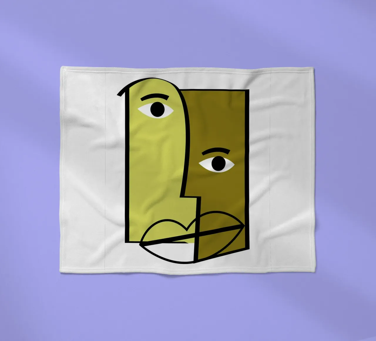 Abstract human faces coperta in pile da LisaArtes