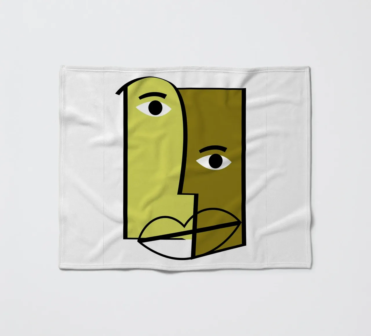 Abstract human faces coperta in pile da LisaArtes