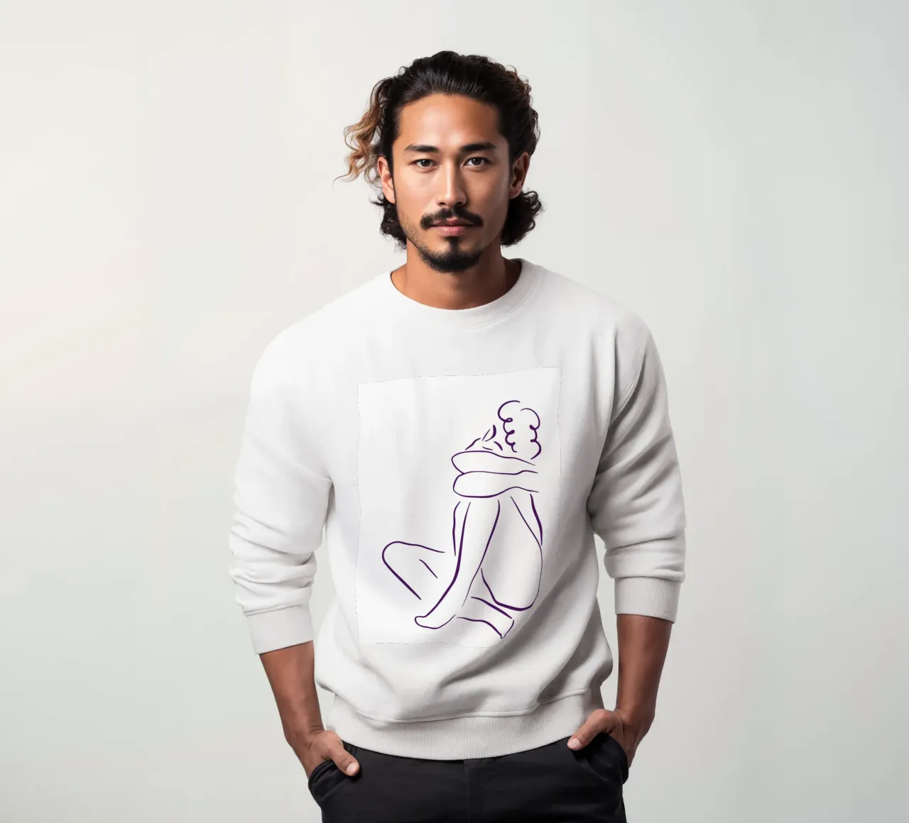 Simple line and calm felpa da LisaArtes