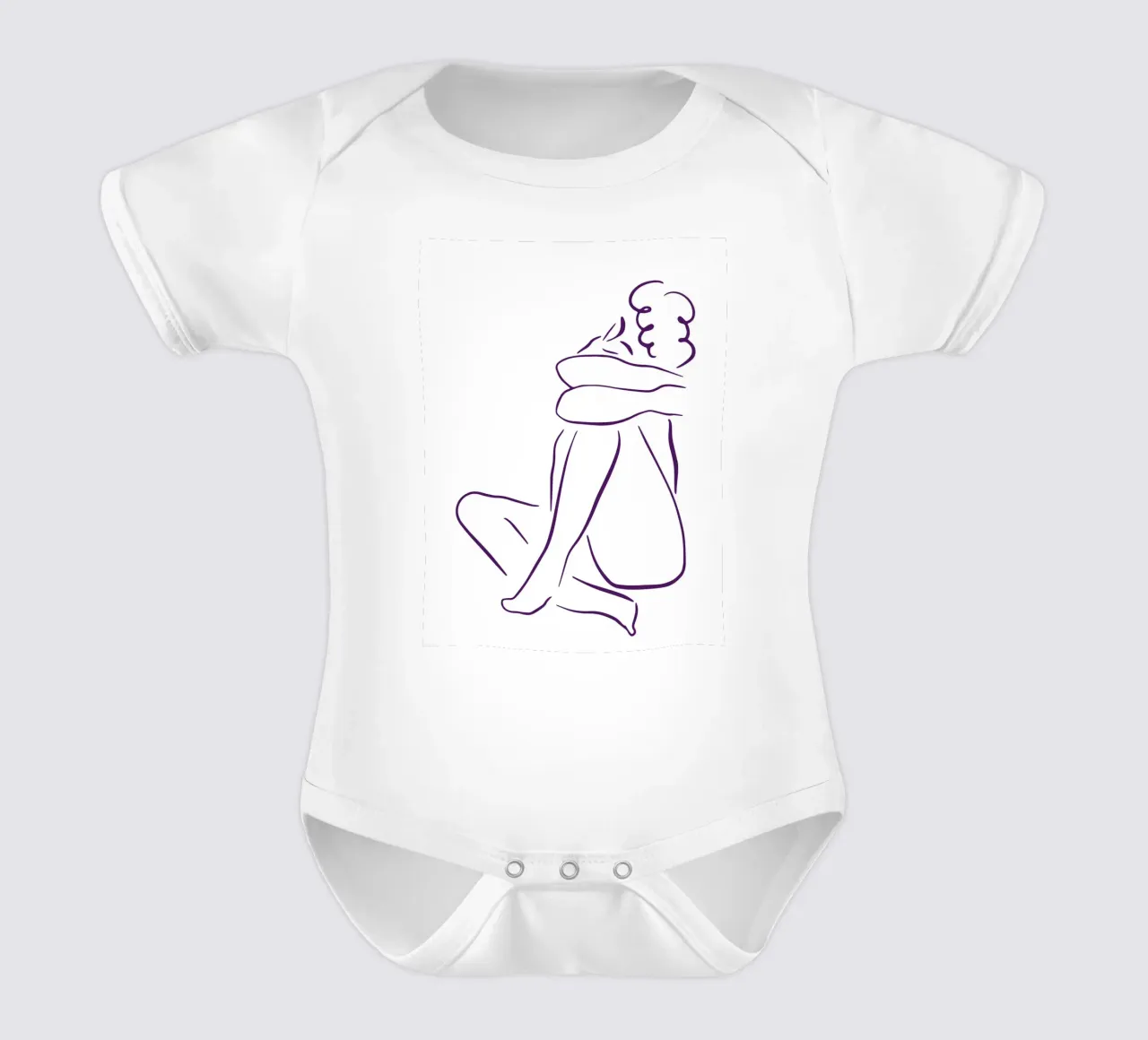 Simple line and calm body neonato maniche corte da LisaArtes