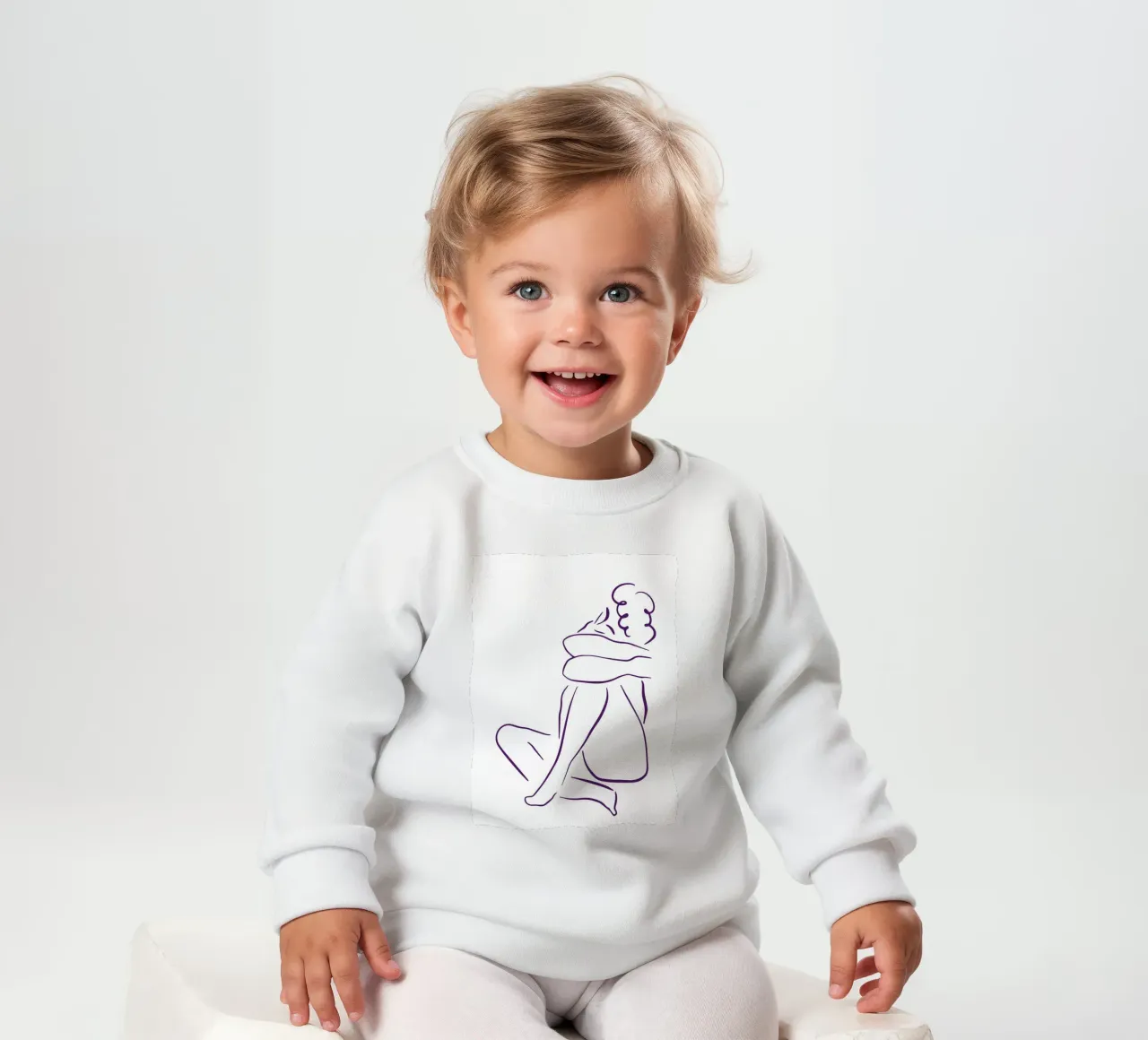 Simple line and calm baby sweatshirt van LisaArtes