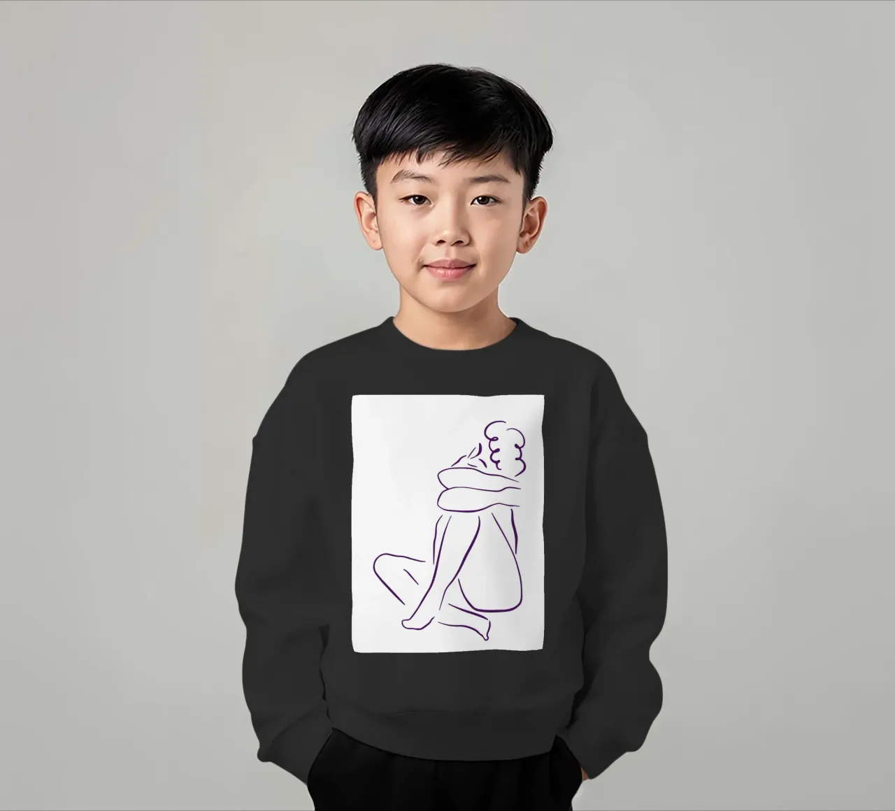 Simple line and calm felpa bambino da LisaArtes