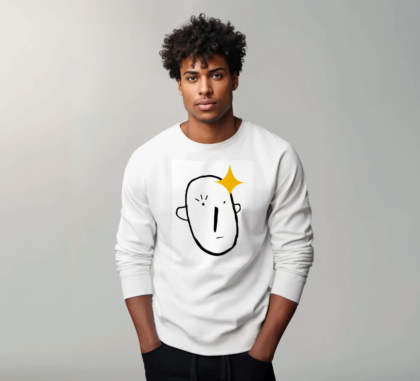 Simplistic face sweatshirt by LisaArtes