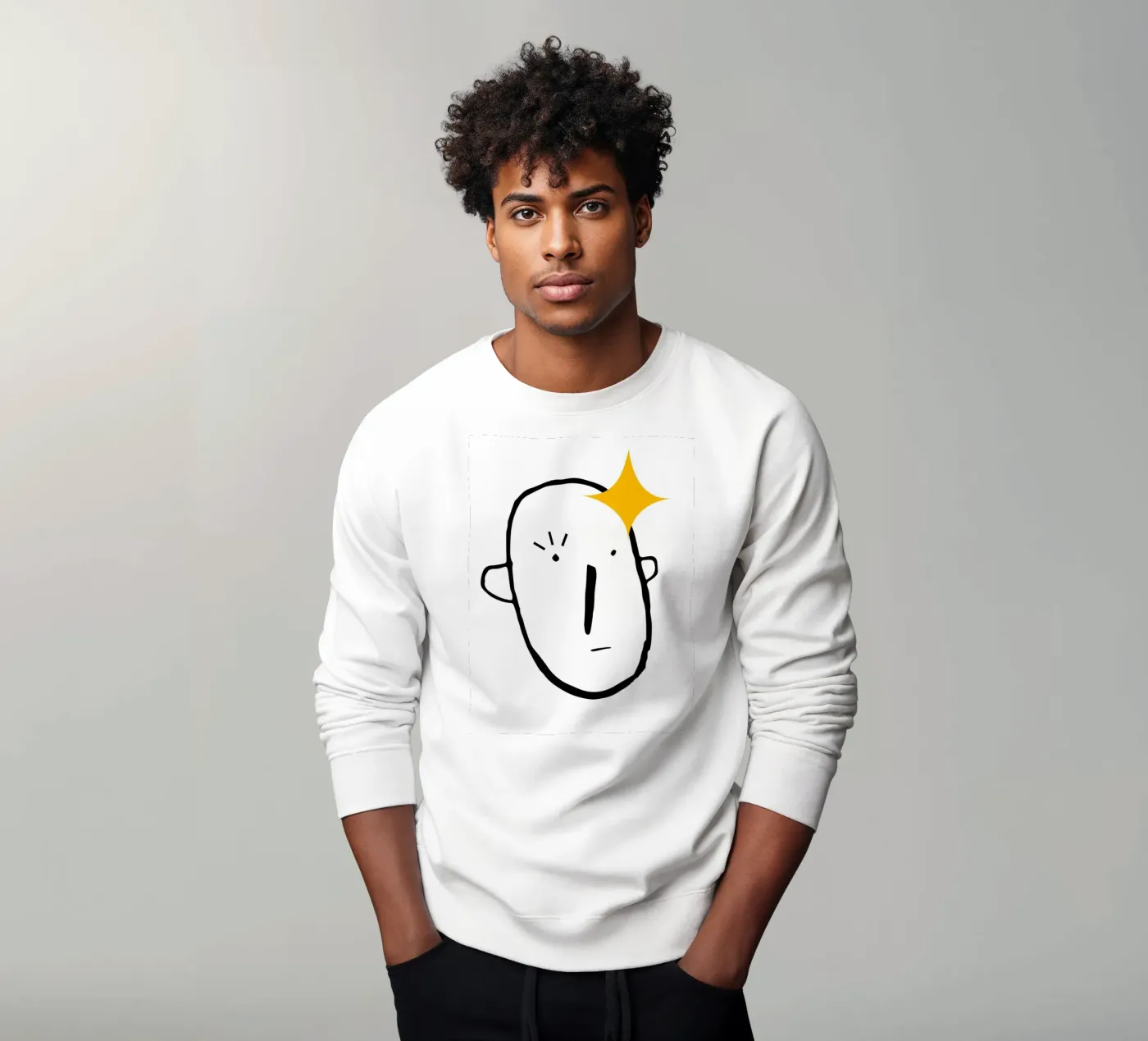 Simplistic face sweatshirt by LisaArtes