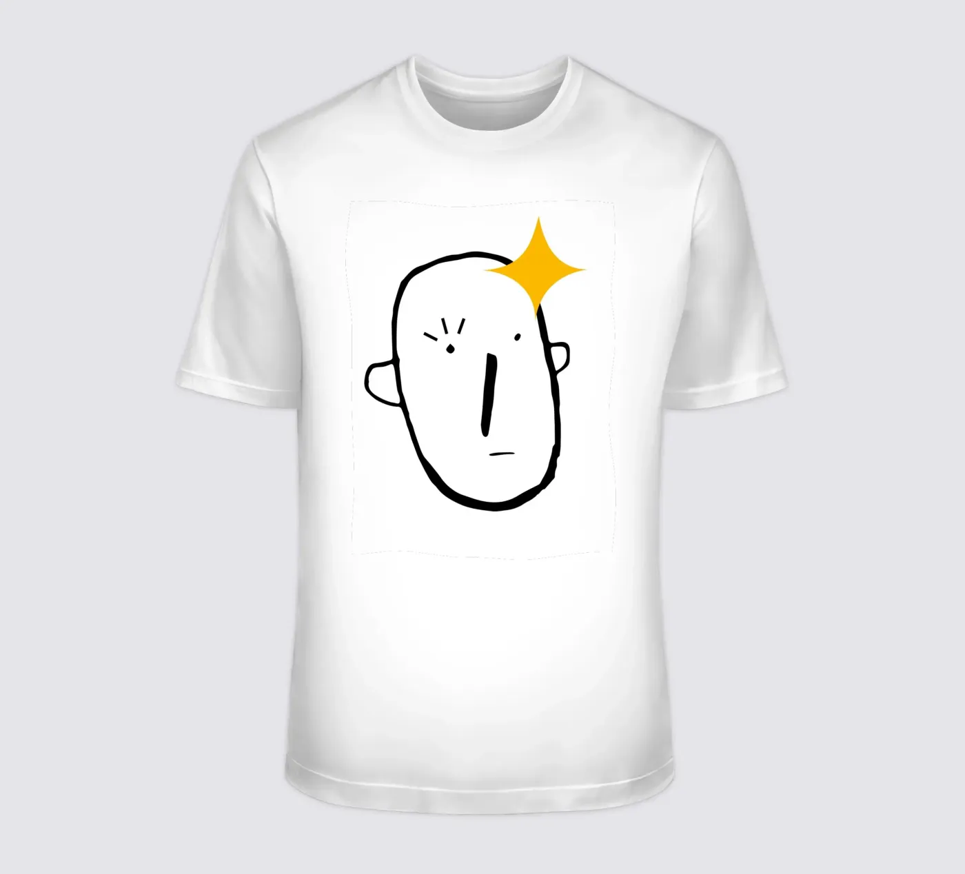 Simplistic face t-shirt da LisaArtes