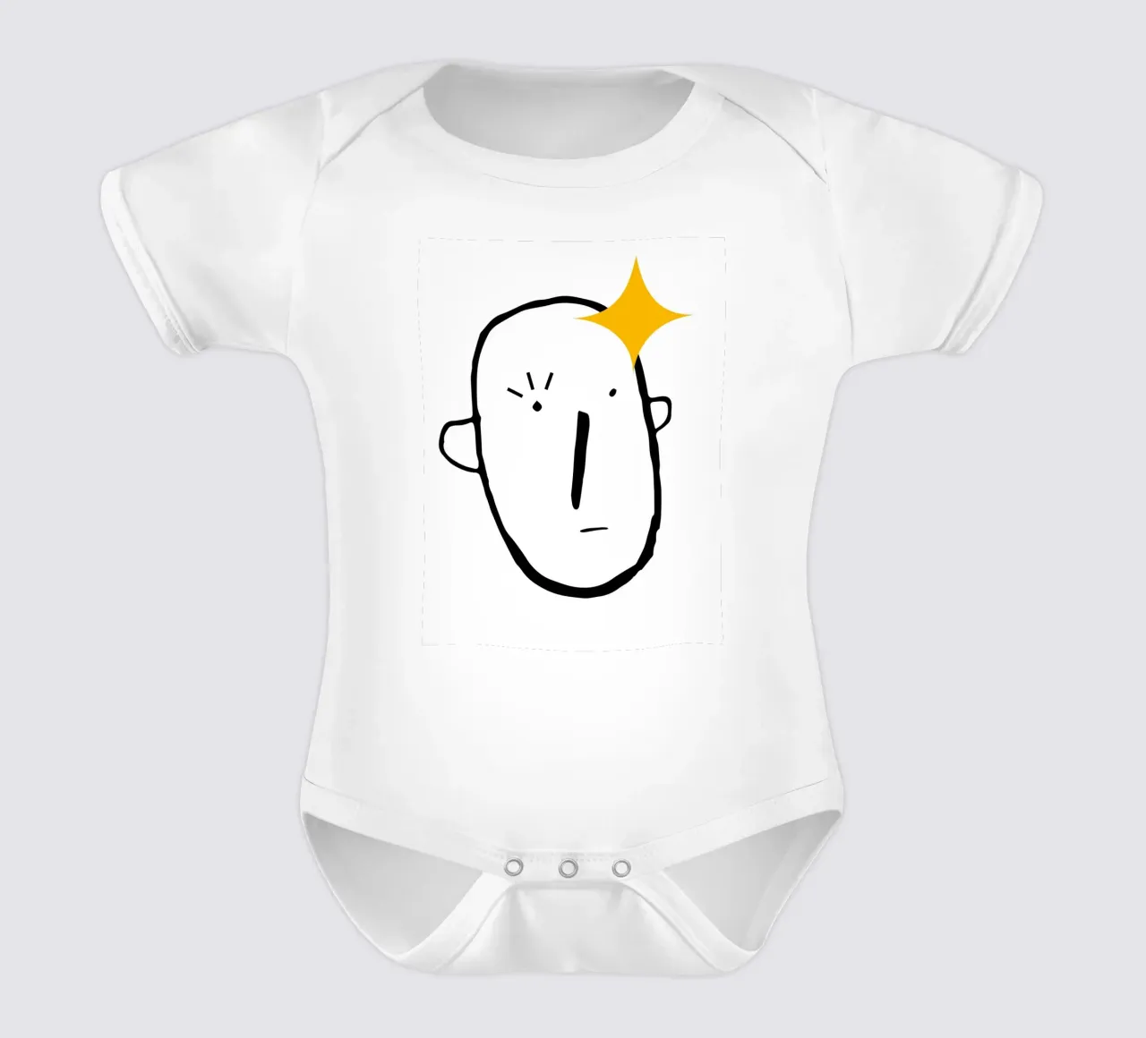 Simplistic face body neonato maniche corte da LisaArtes