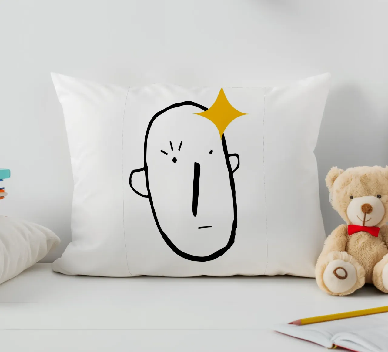 Simplistic face cuscino da LisaArtes