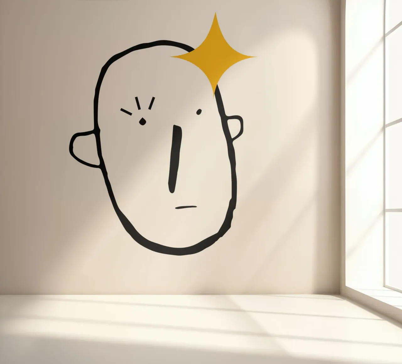 Simplistic face fotobehang van LisaArtes