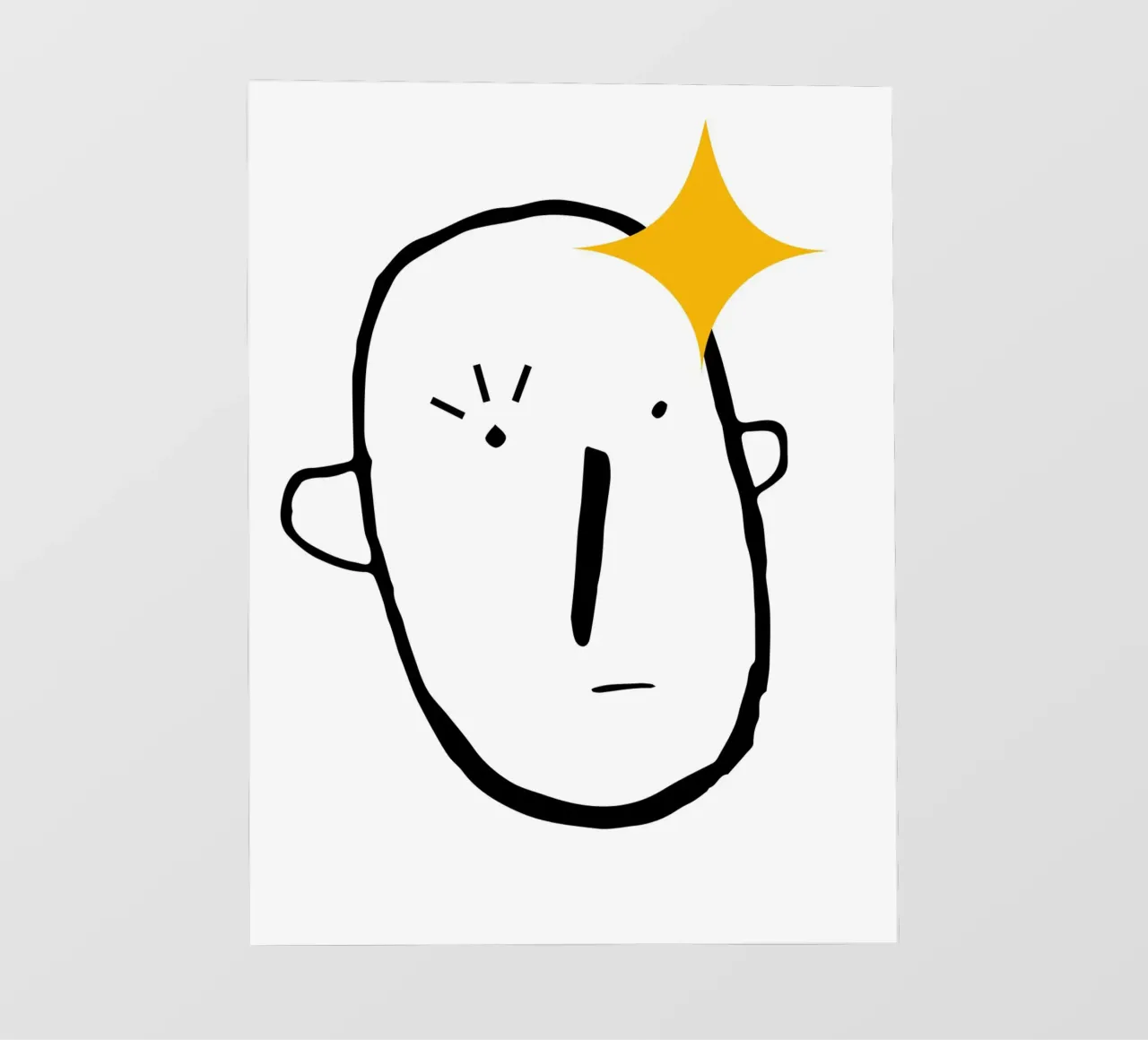 Simplistic face fotobehang van LisaArtes