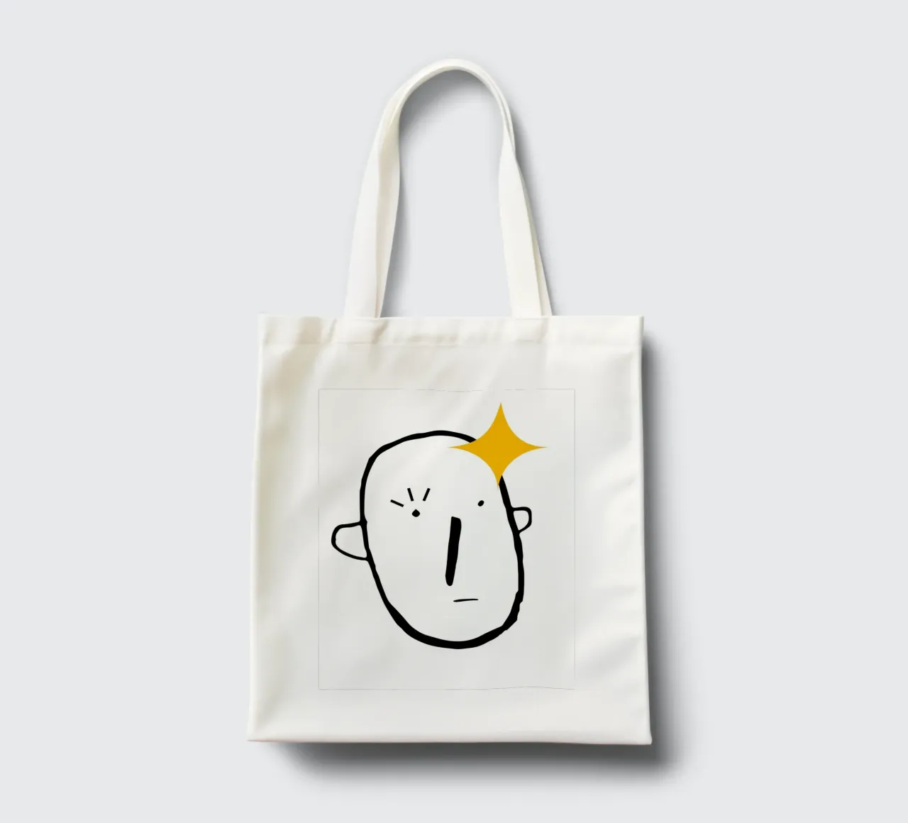 Simplistic face borsa in juta da LisaArtes