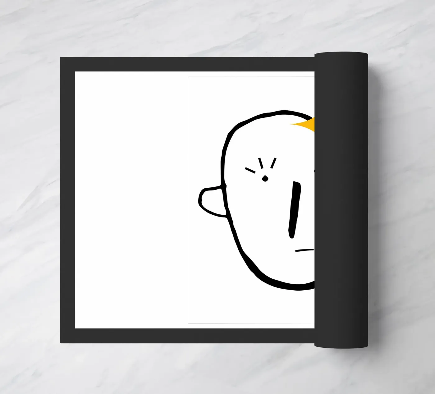 Simplistic face Fußmatte von LisaArtes
