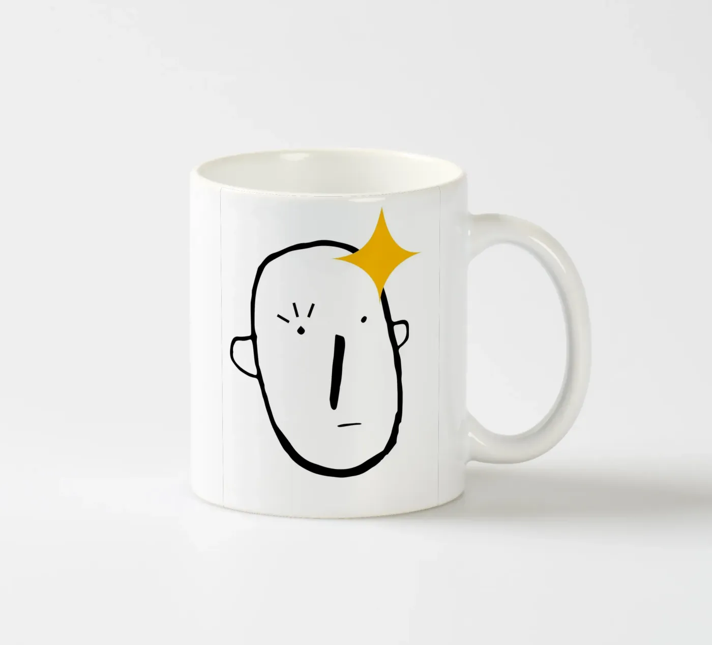 Simplistic face keramische mok van LisaArtes