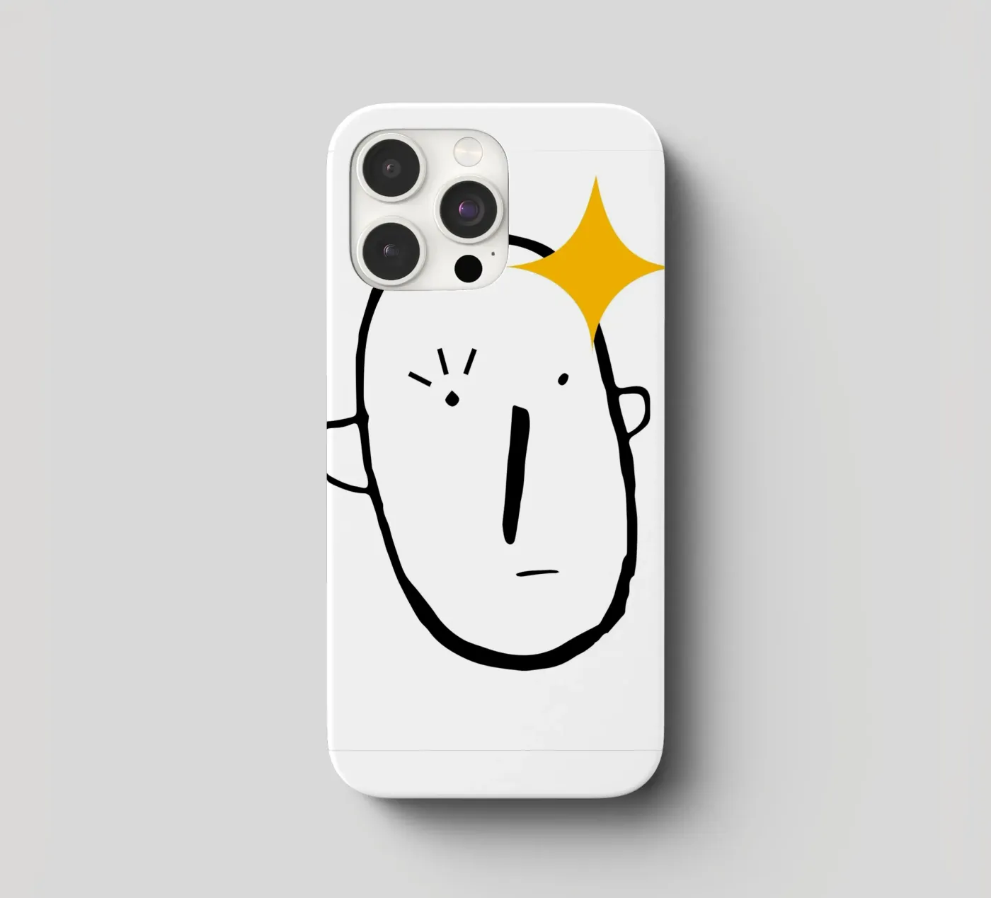 Simplistic face iphone case by LisaArtes