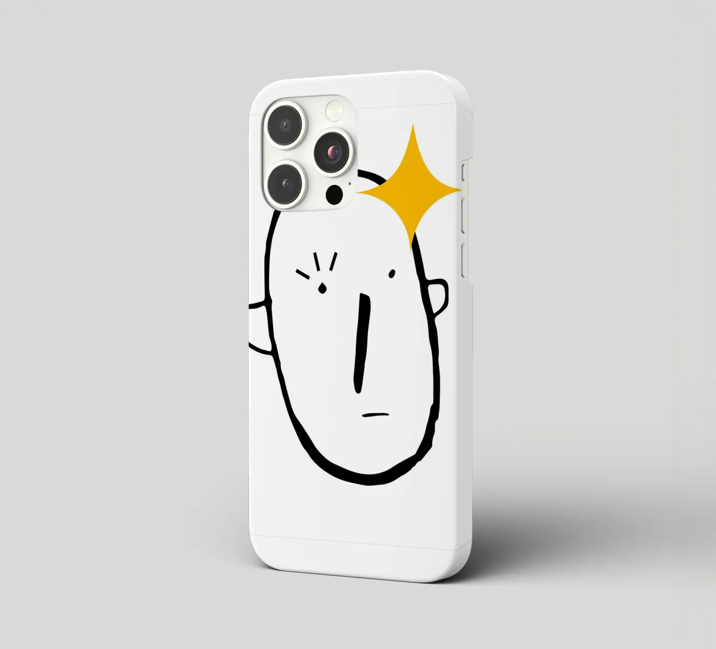 Simplistic face iphone case by LisaArtes