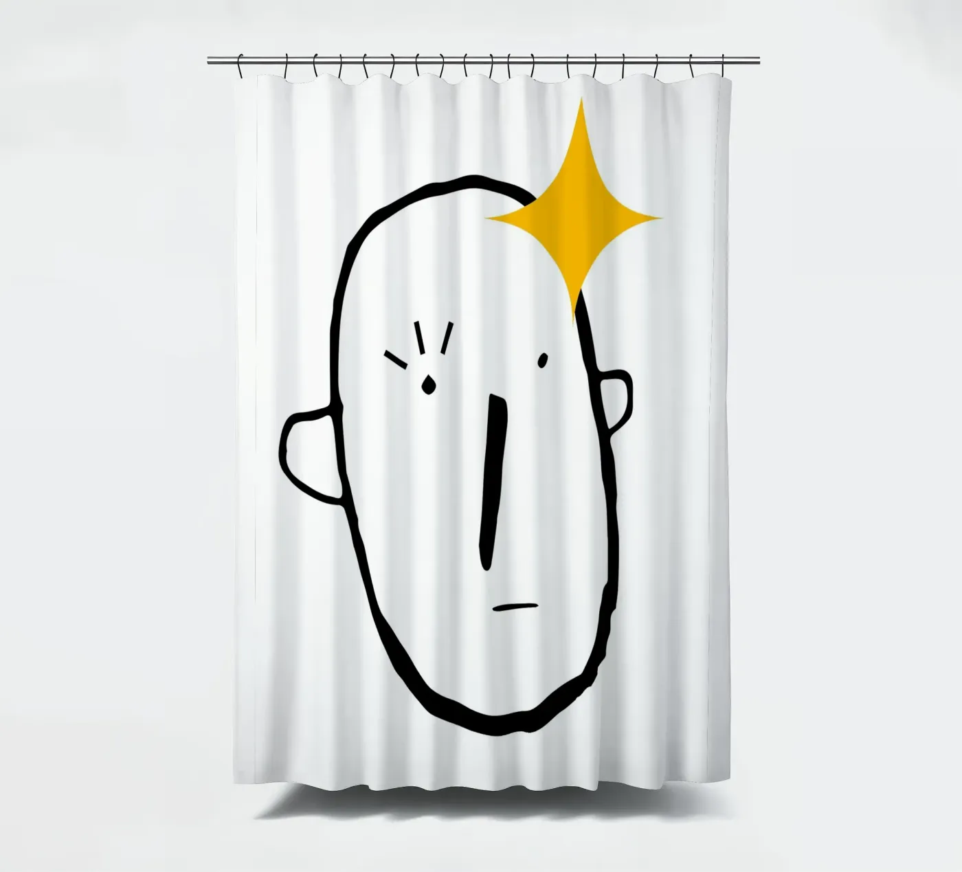 Simplistic face douchegordijn van LisaArtes