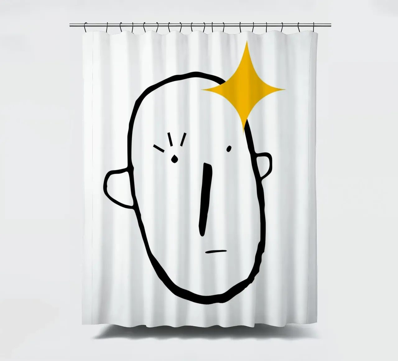 Simplistic face douchegordijn van LisaArtes