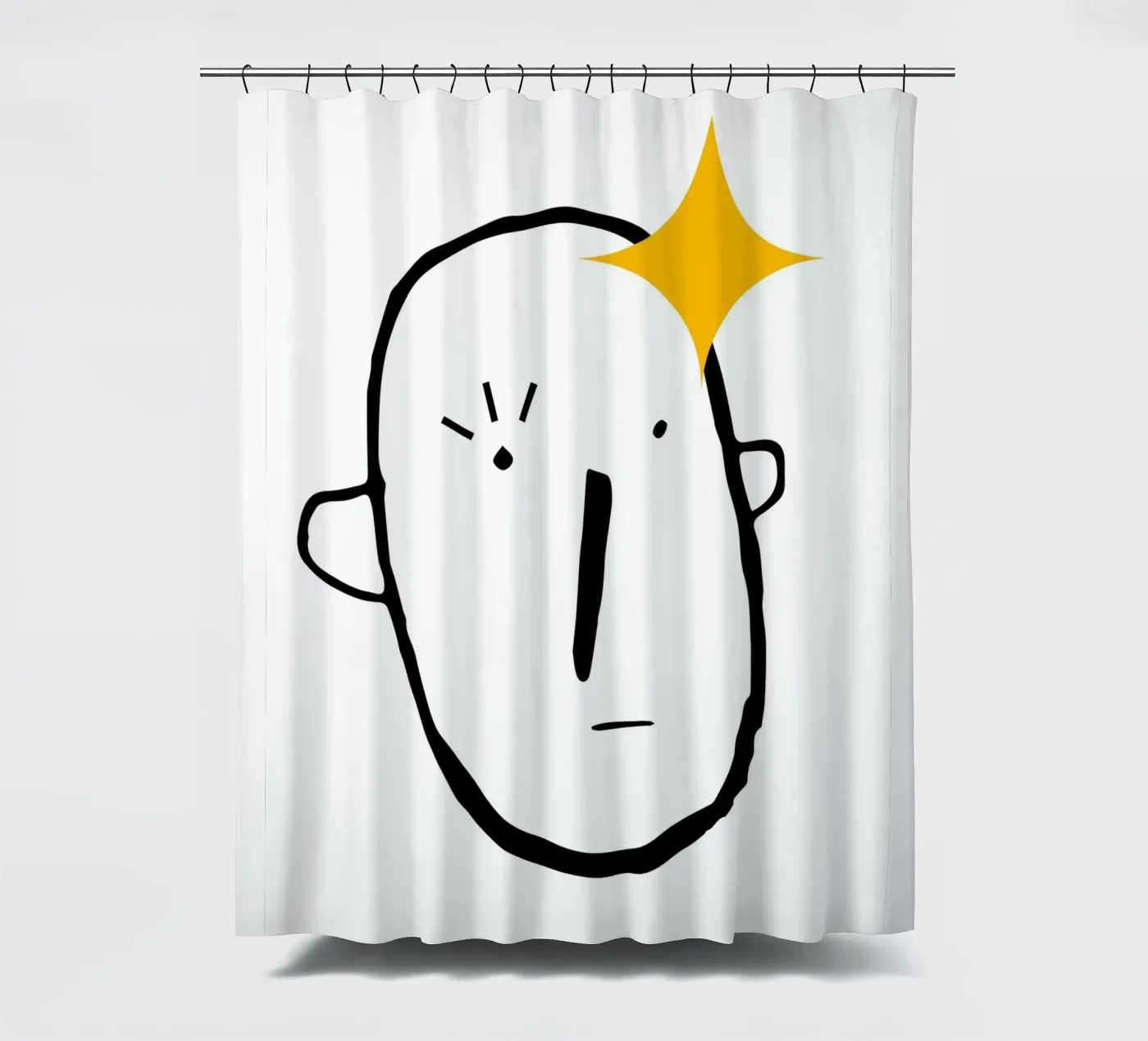 Simplistic face douchegordijn van LisaArtes