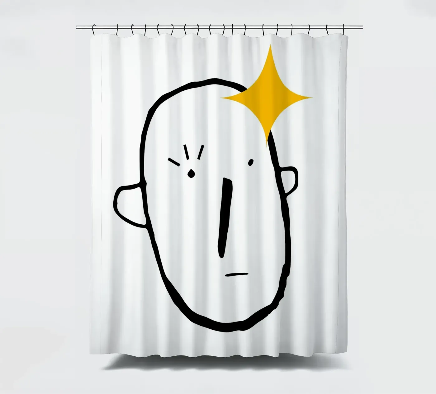 Simplistic face douchegordijn van LisaArtes
