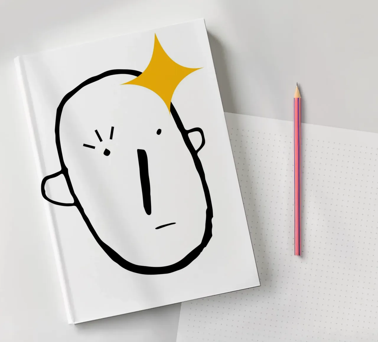 Simplistic face notebook by LisaArtes