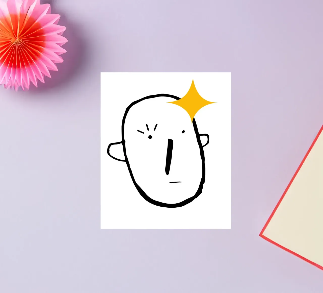 Simplistic face sticker van LisaArtes