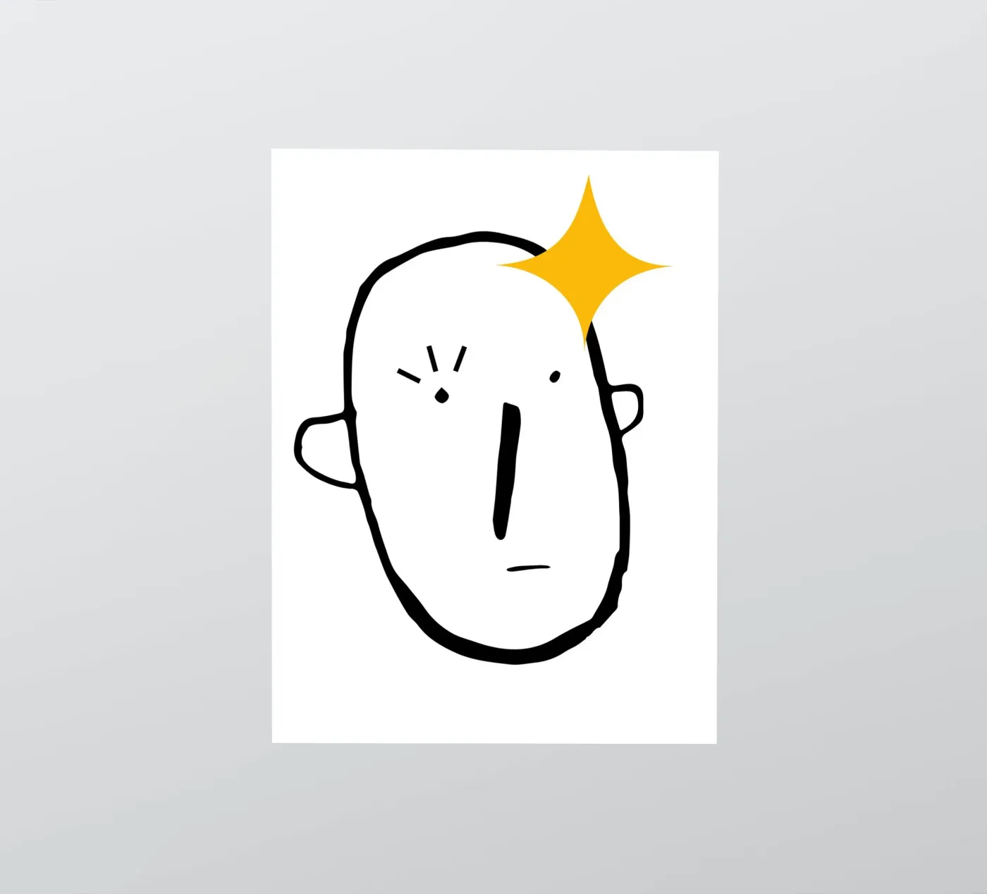 Simplistic face Sticker von LisaArtes