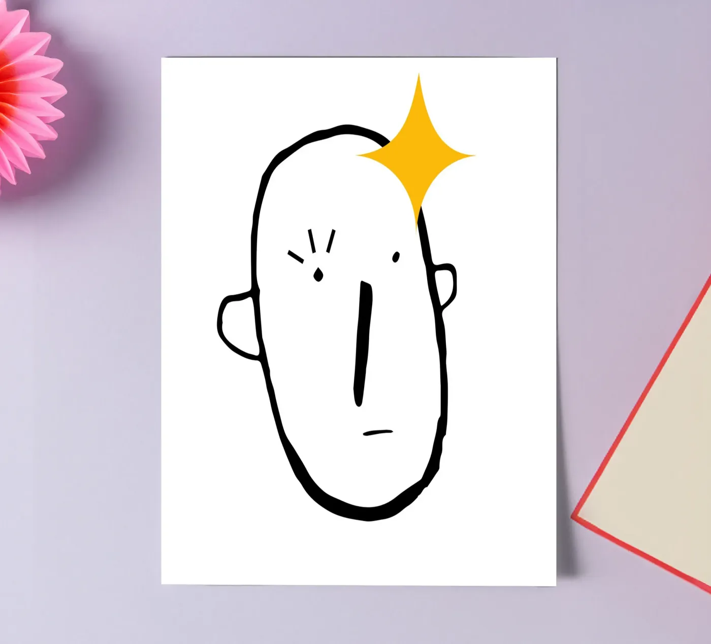 Simplistic face foglio adesivo da LisaArtes