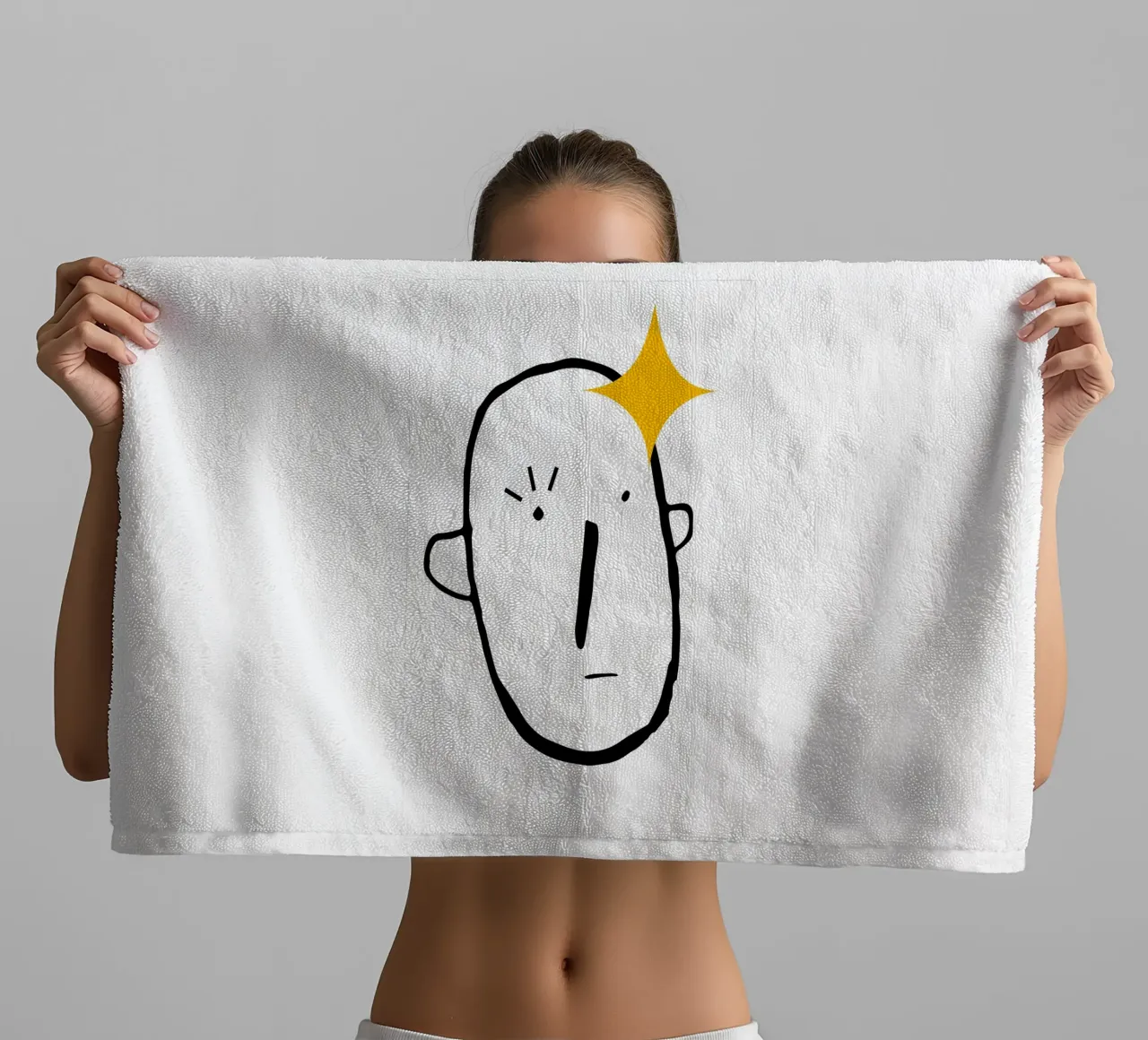 Simplistic face asciugamano da bagno da LisaArtes