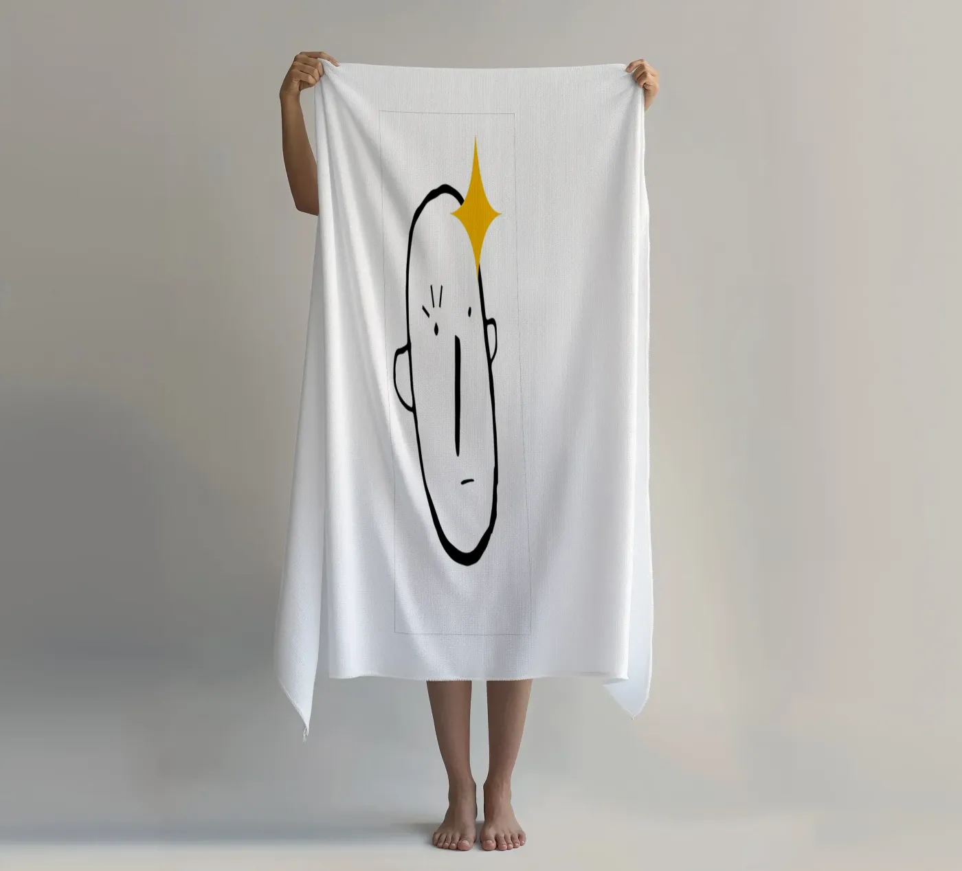 Simplistic face Strandtuch von LisaArtes