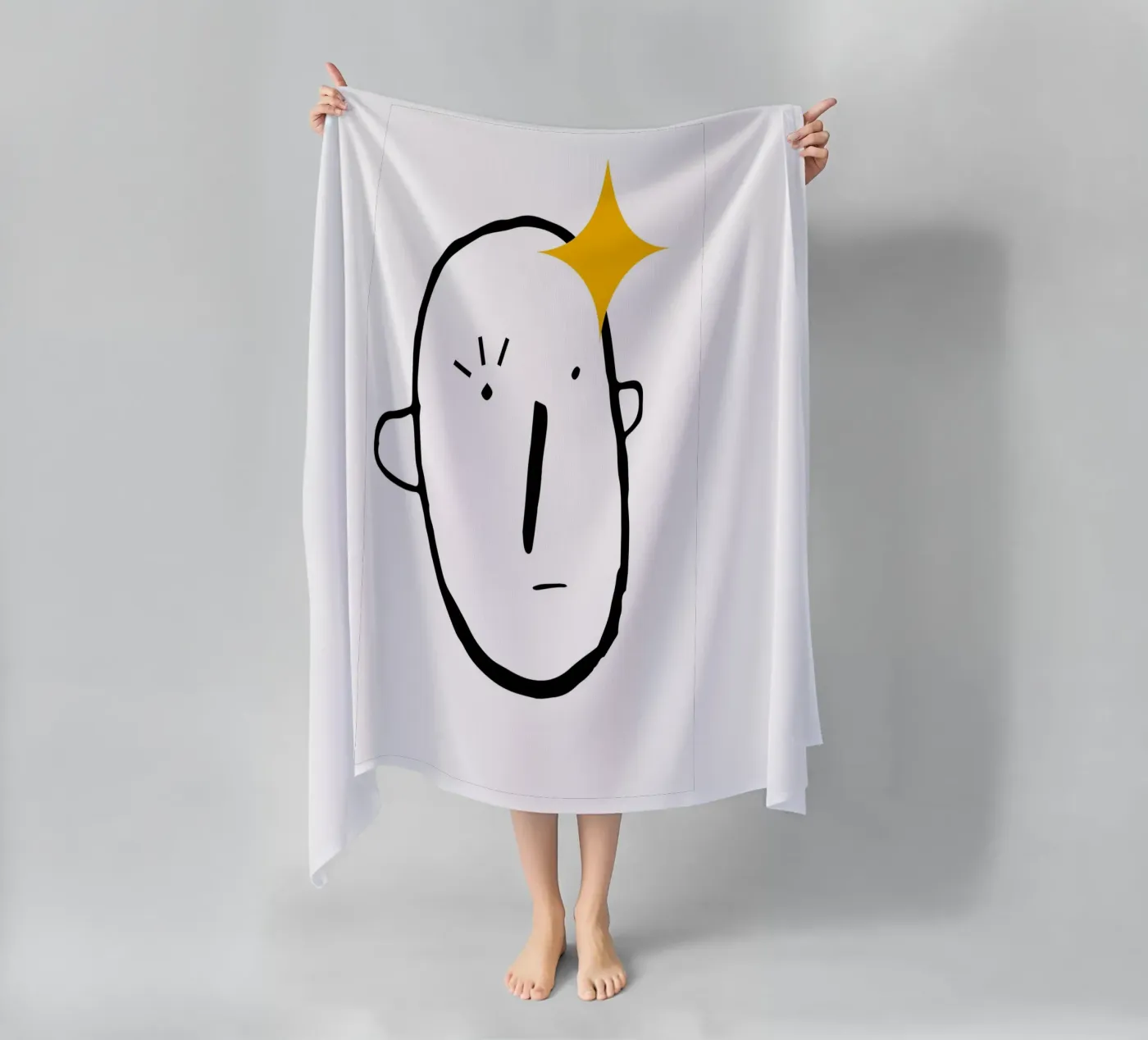 Simplistic face Strandtuch von LisaArtes