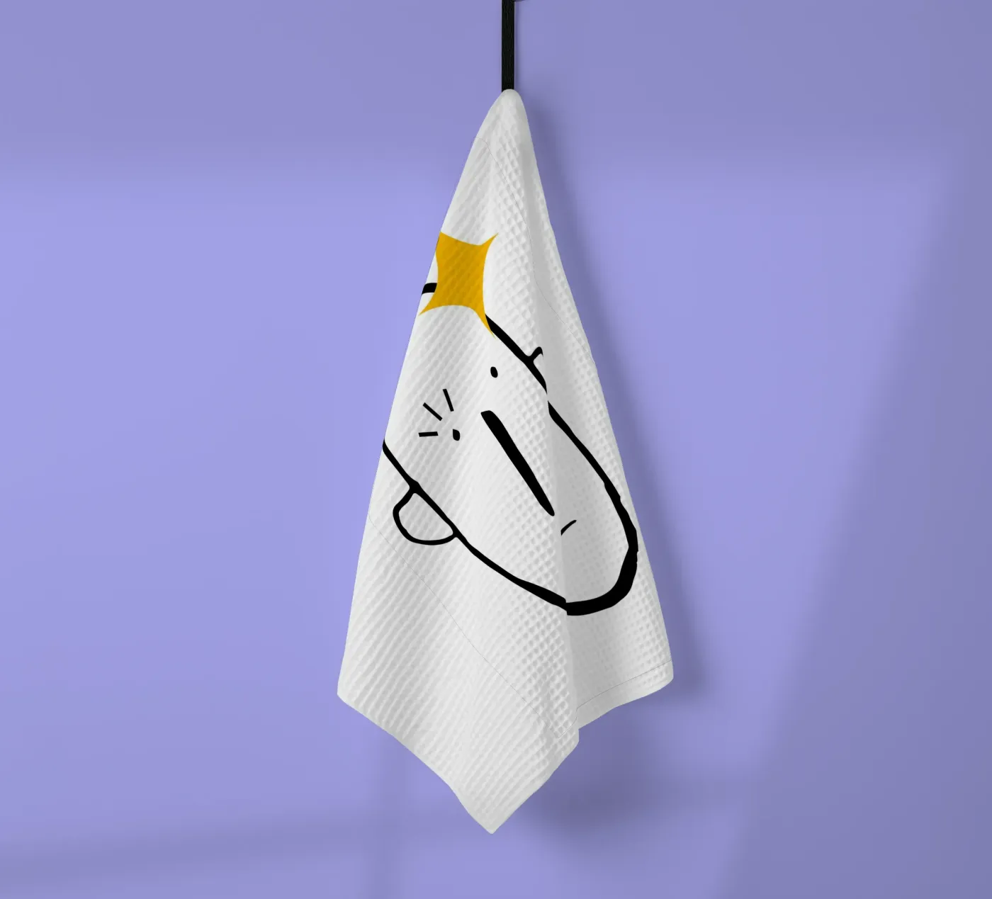 Simplistic face tea towel by LisaArtes