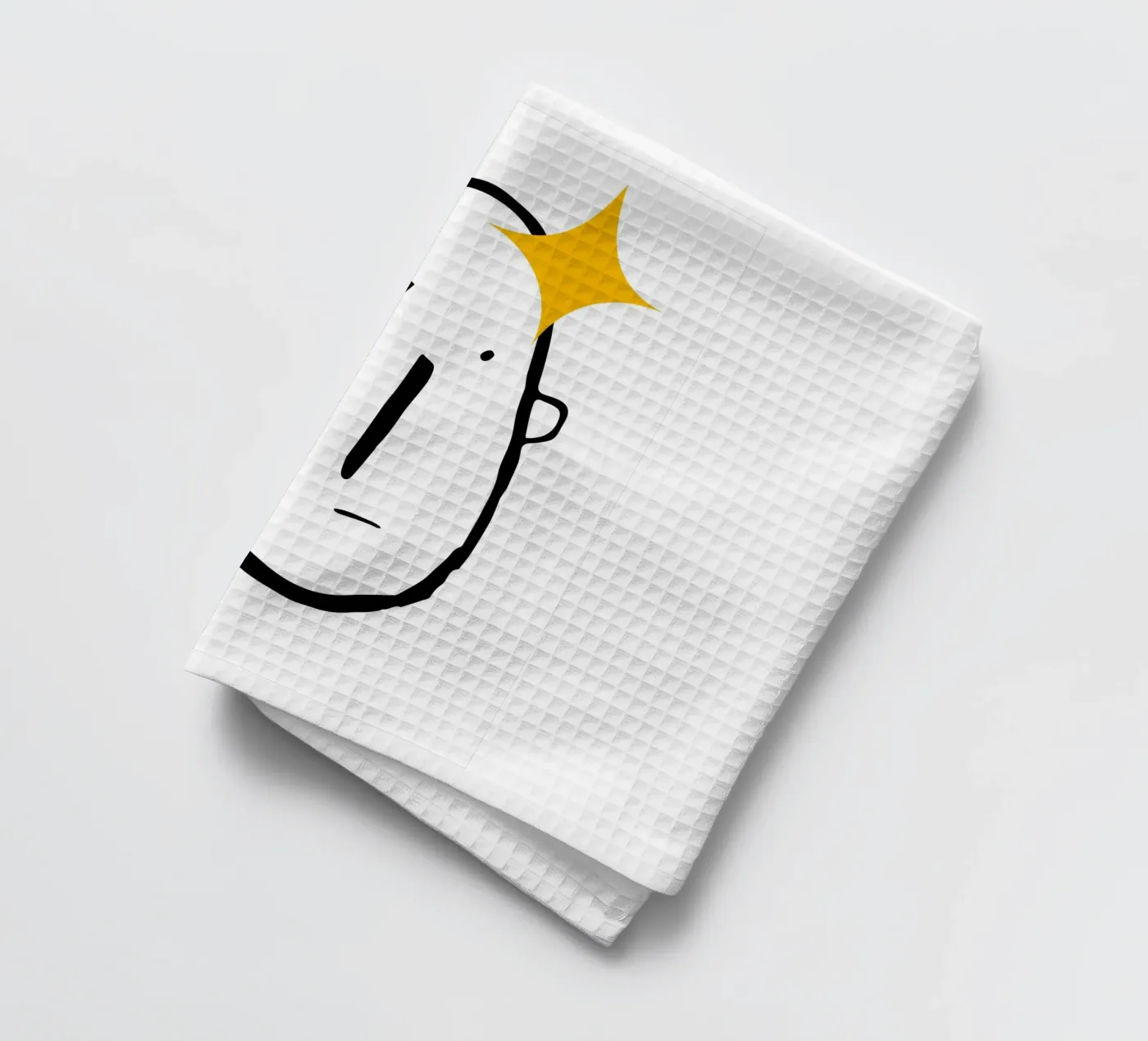 Simplistic face tea towel by LisaArtes