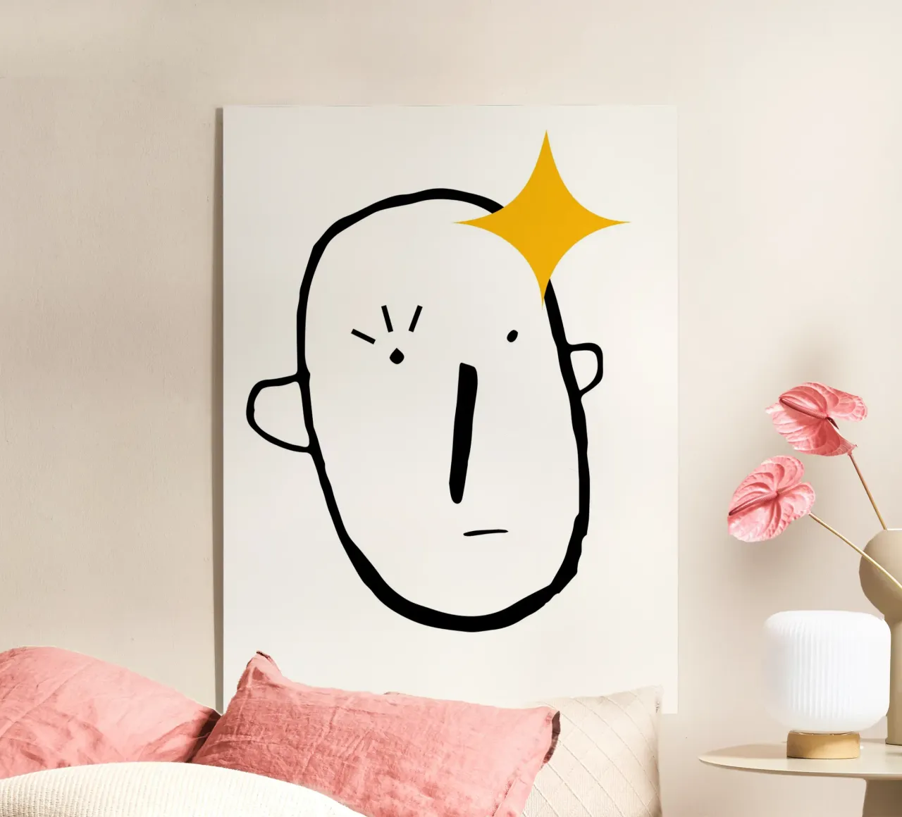 Simplistic face Acryl-Glas von LisaArtes