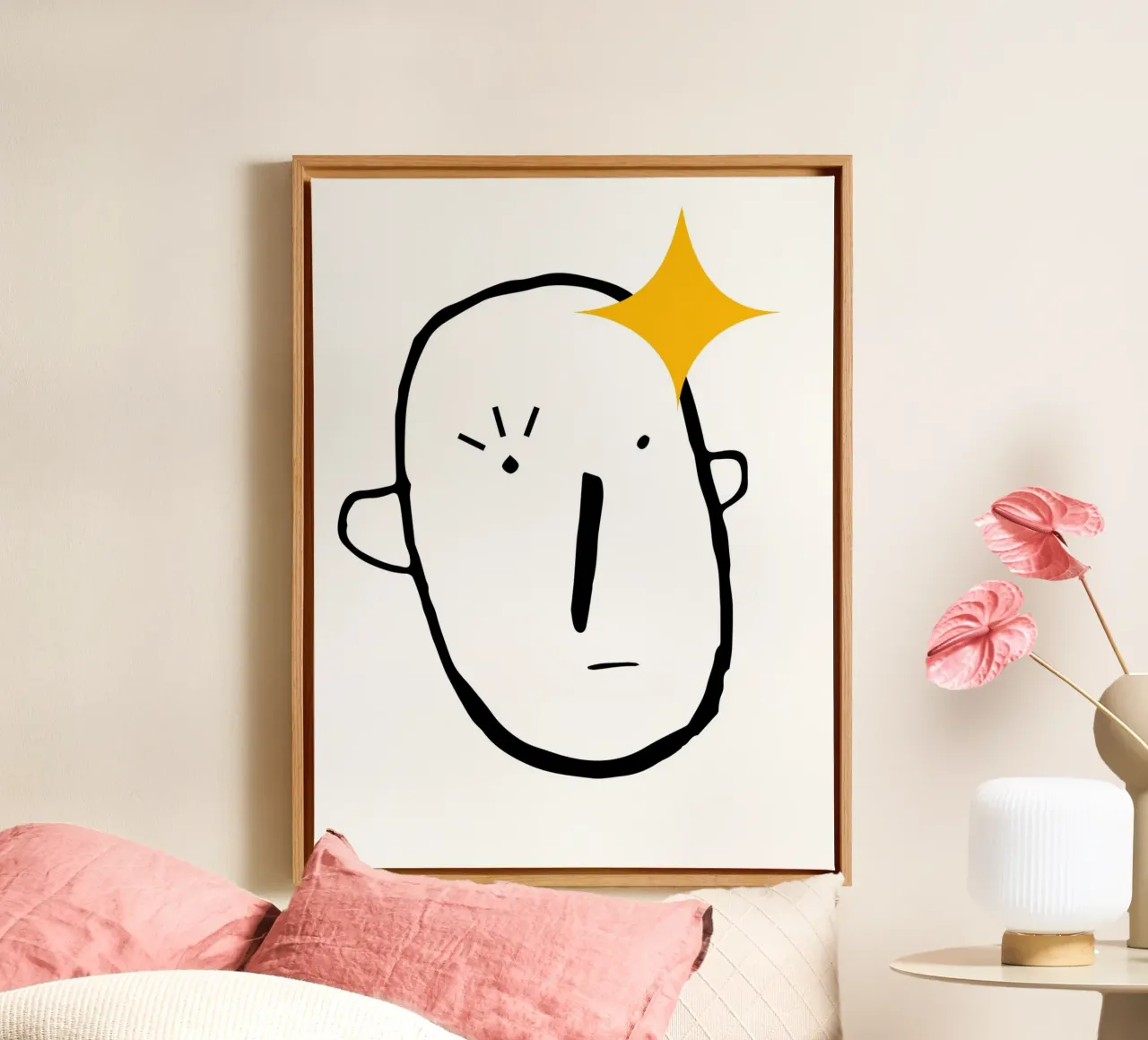 Simplistic face canvas by LisaArtes