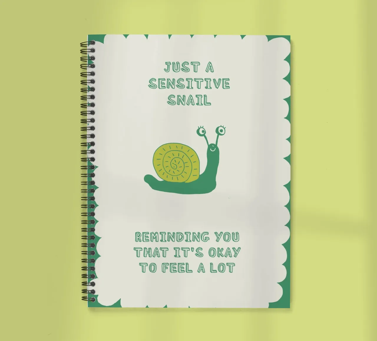 sensitive snail spiral notebook by thesoulhugclub