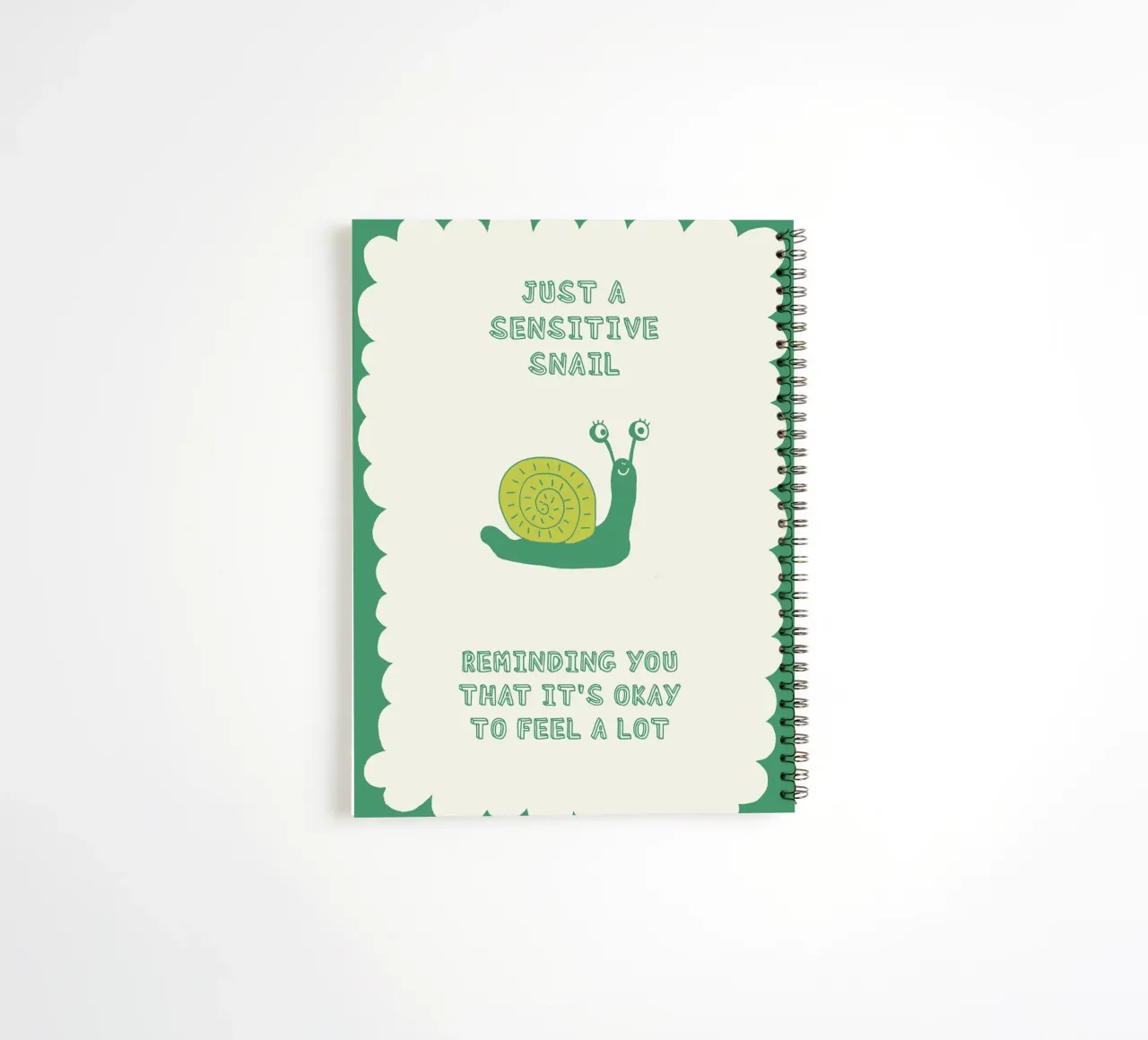 sensitive snail spiral notebook by thesoulhugclub