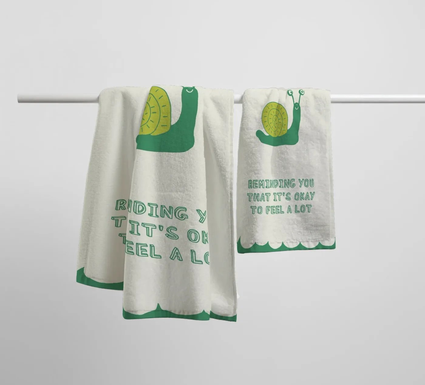sensitive snail towel by thesoulhugclub