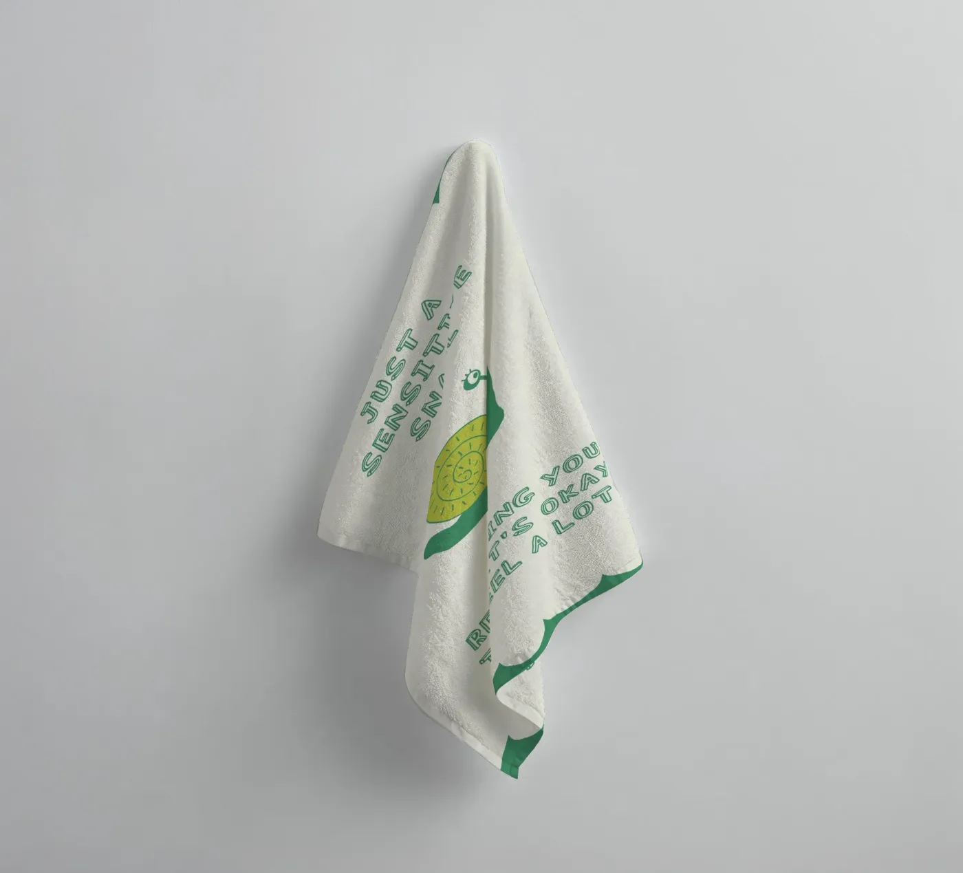 sensitive snail towel by thesoulhugclub