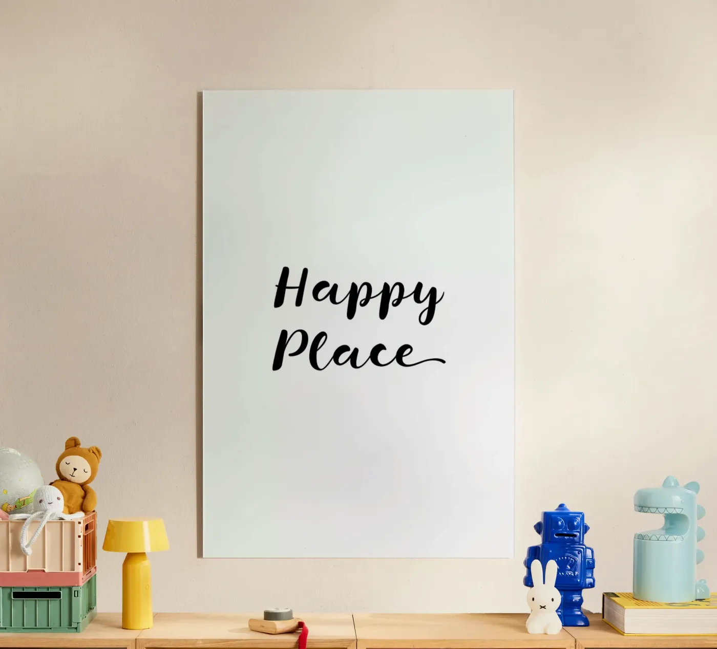 Happy plexiglass da typed