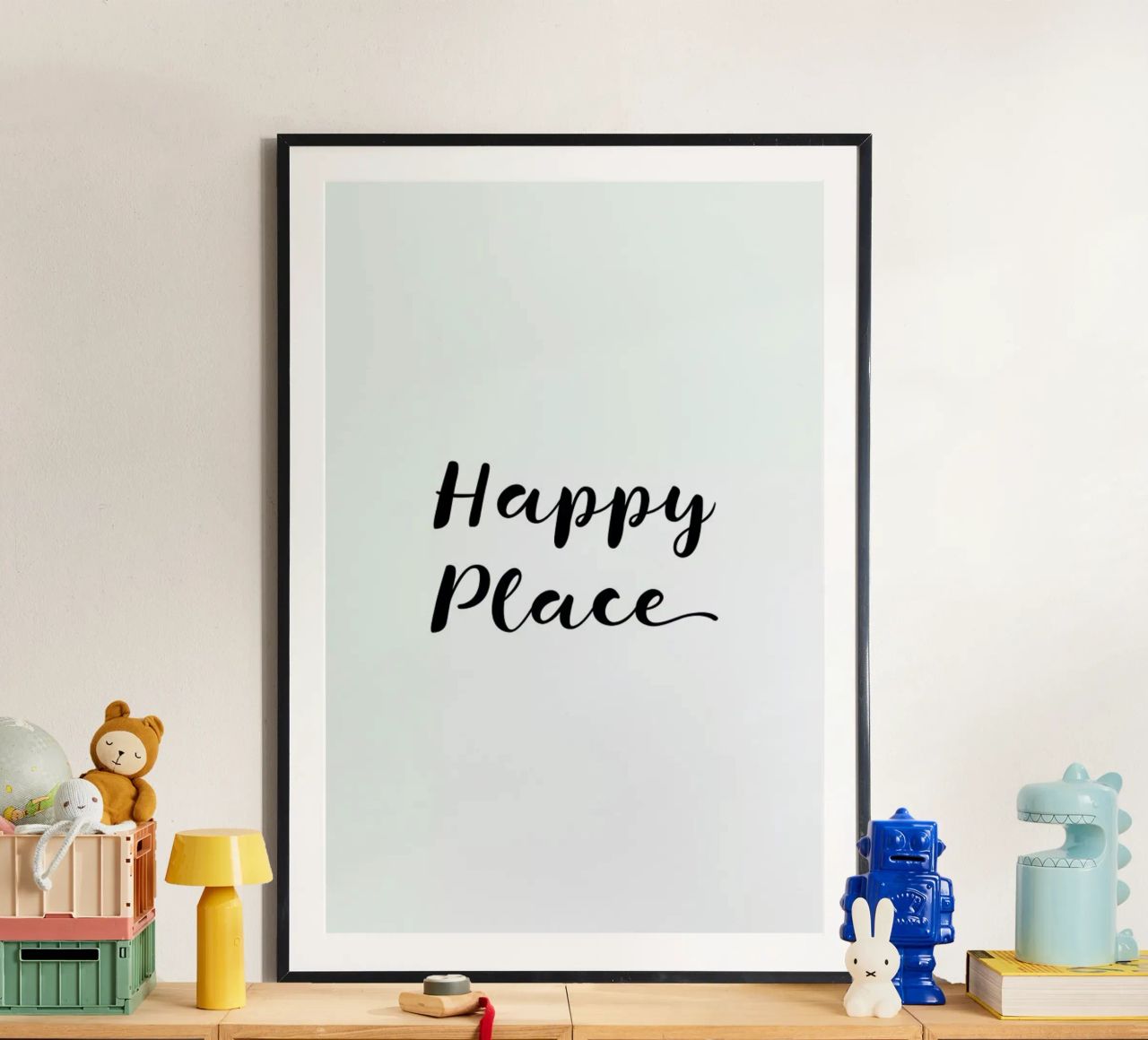 Happy poster by typed