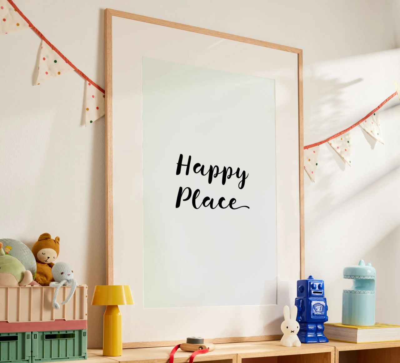 Happy poster by typed