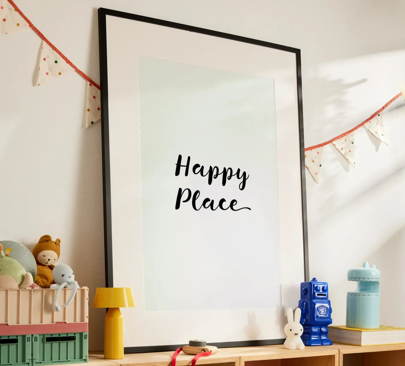 Happy poster da typed