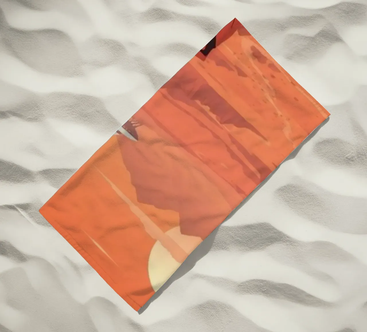 Journey to Mars - Retro space exploration poster beach towel by PrintMoiUnTruc