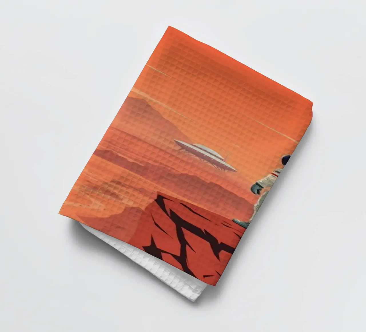 Voyage sur Mars – Affiche rétro d'exploration spatiale torchon de PrintMoiUnTruc