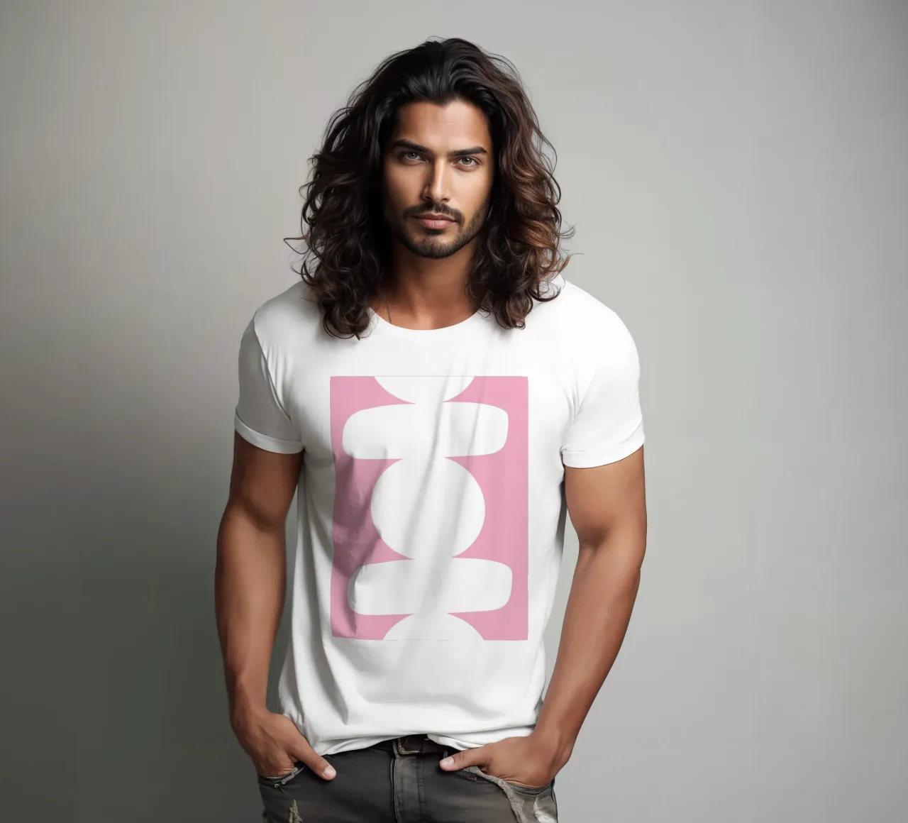Geometric white t-shirt da LisaArtes