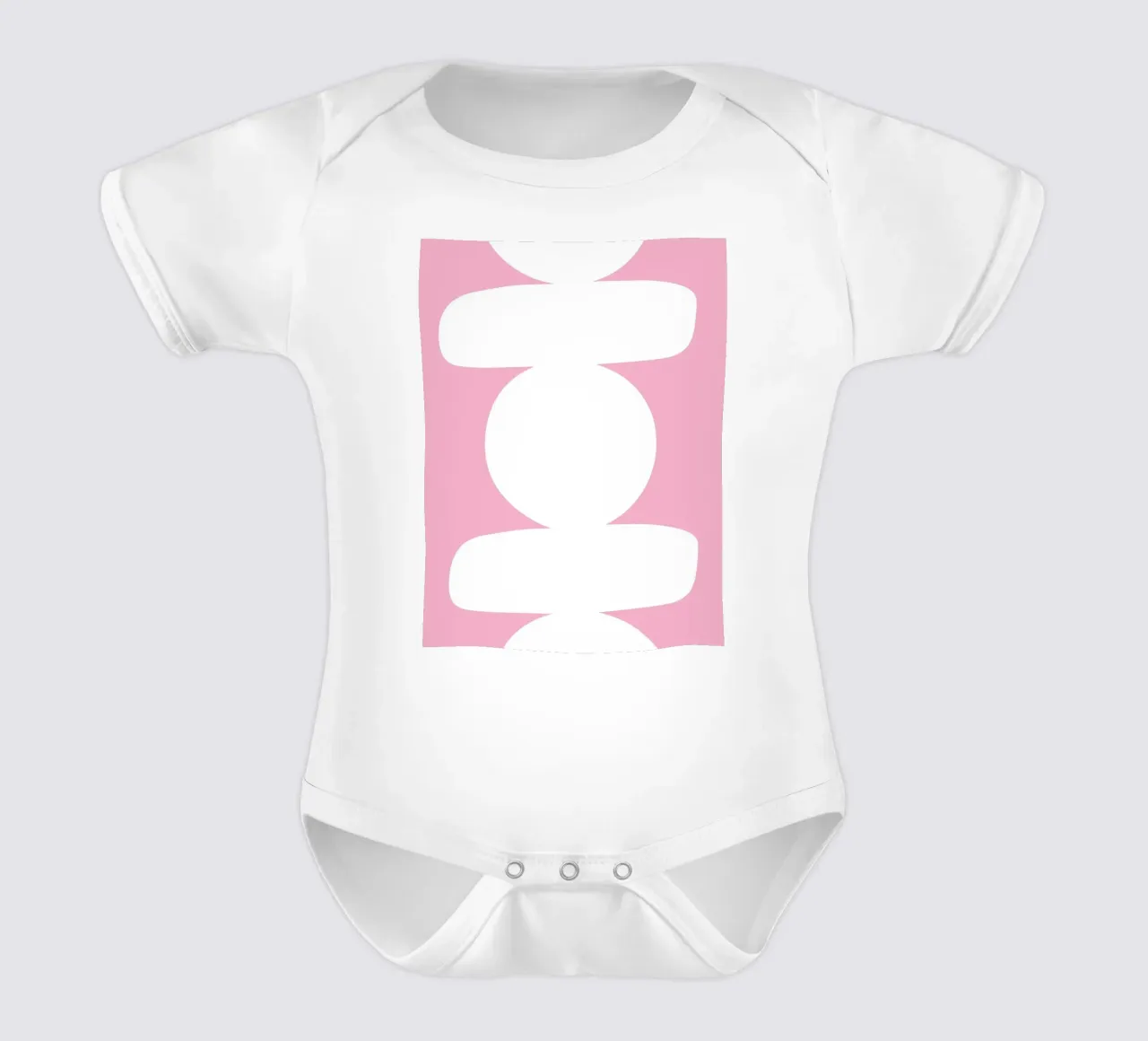 Geometric white body neonato maniche corte da LisaArtes