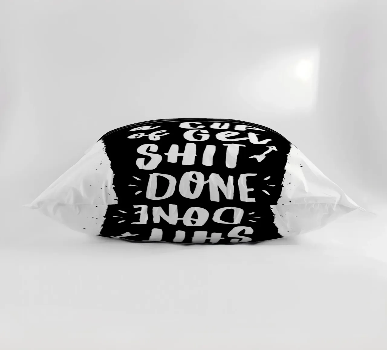 Una tazza di Get Shit Done Typografie Design cuscino da THE MOTIVATED TYPE